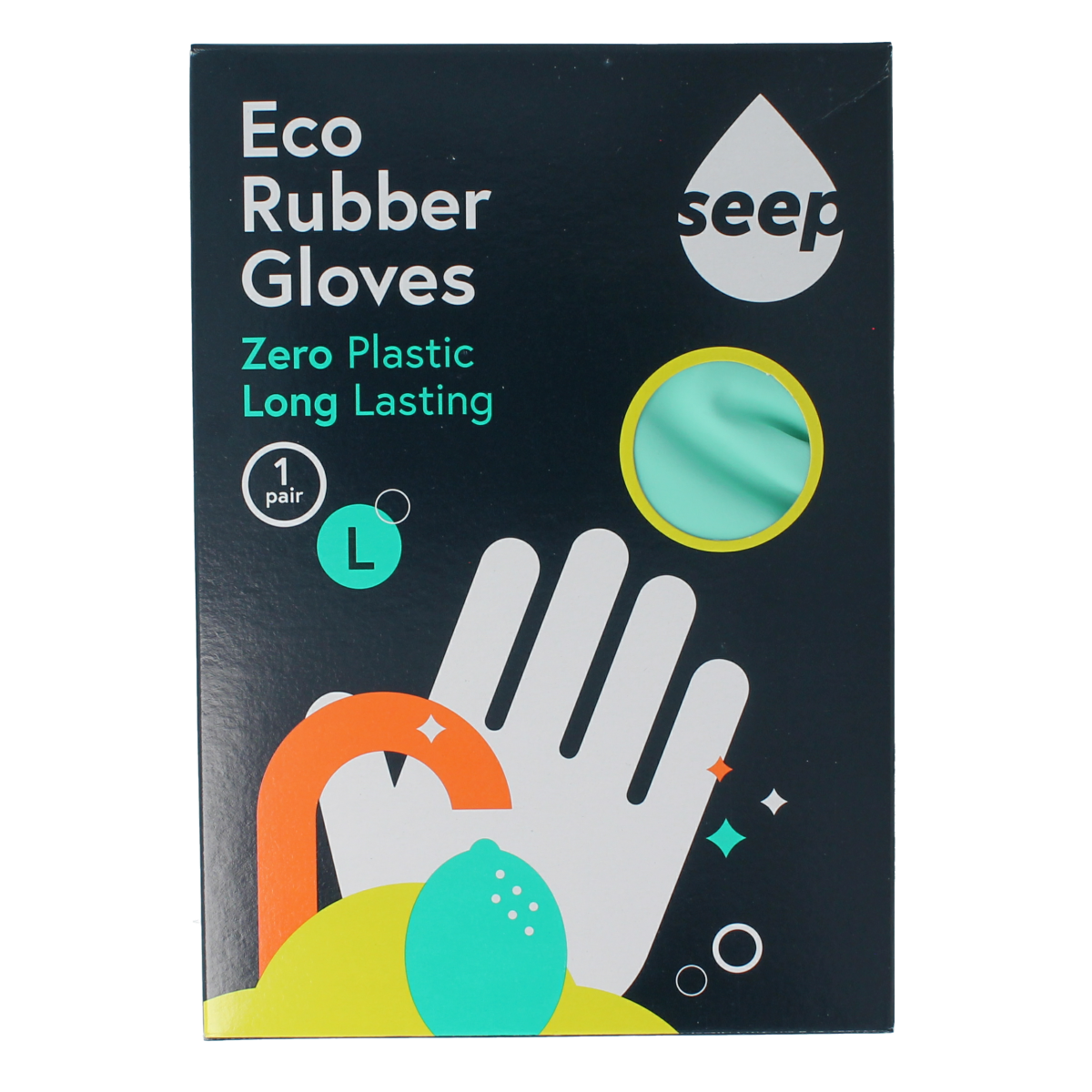 Seep Handschoen fairtrade rubber composteerbaar mt L 1.00 Paar