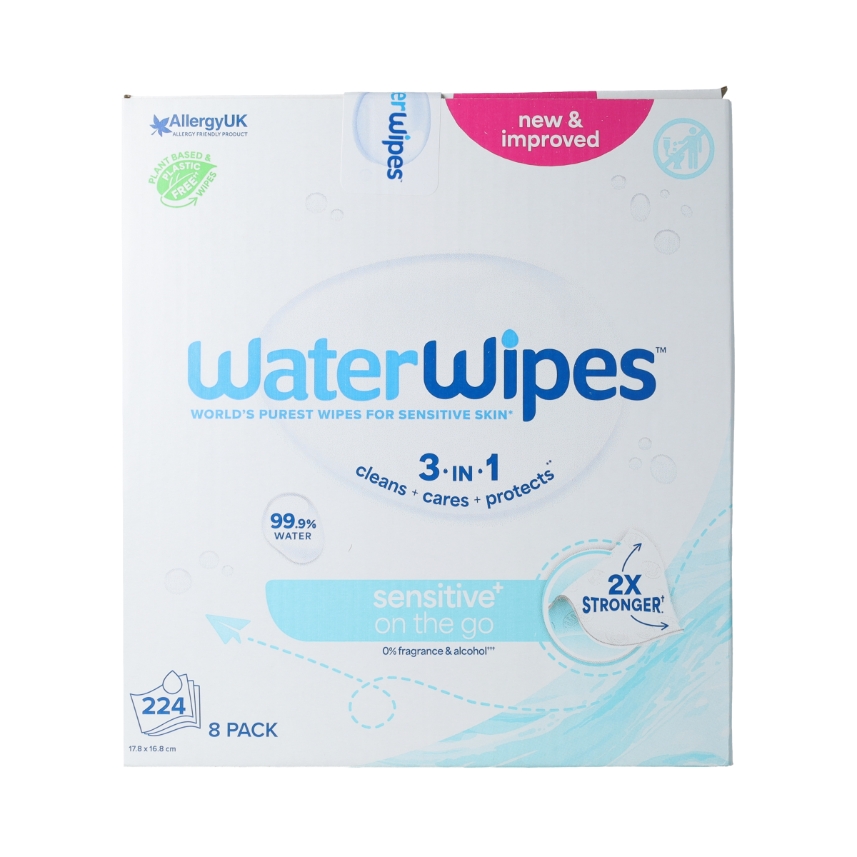 Waterwipes Waterwipes On The Go 8 x 28st  8.00 Stuks