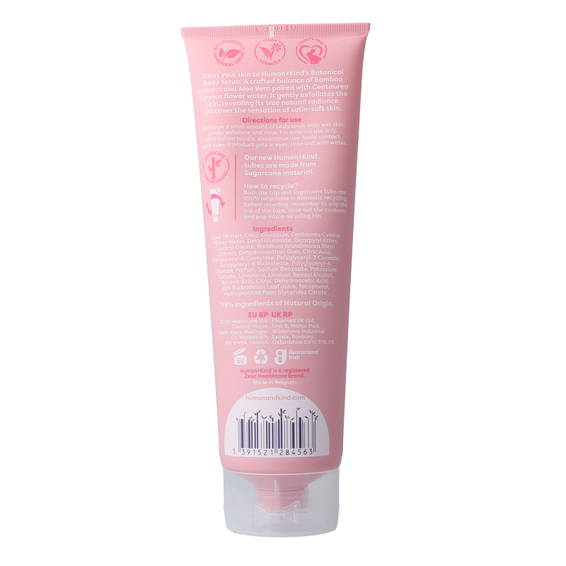 Human+Kind Body scrub fresh botanicals 250 Milliliter