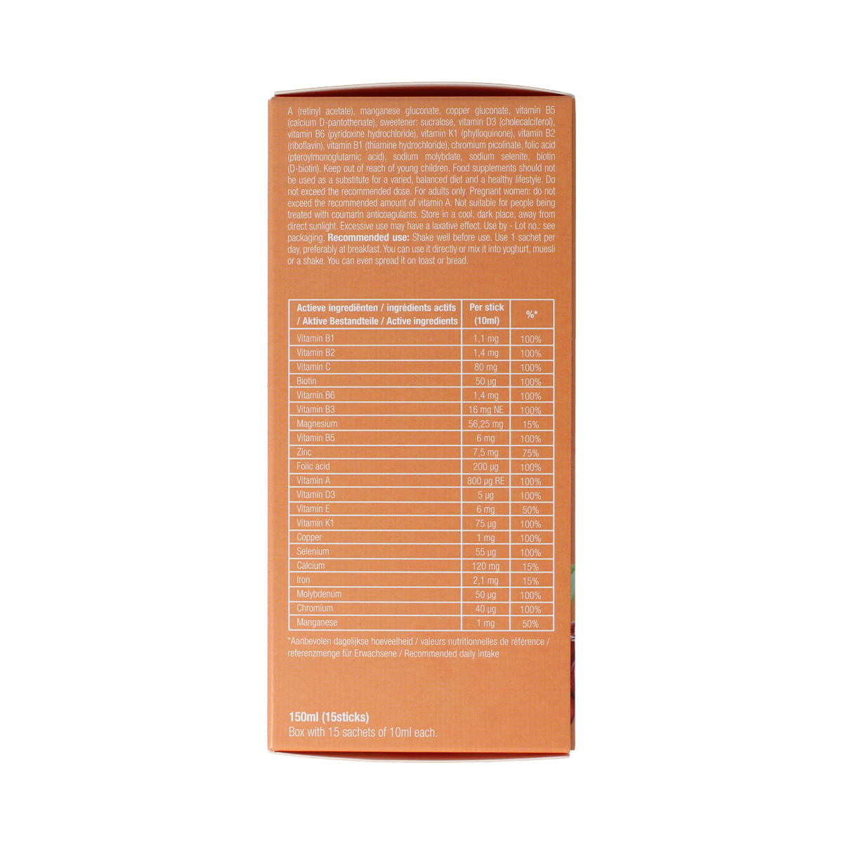 Purasana Multivit liquid gelstick 10ml 15.00 Stuks