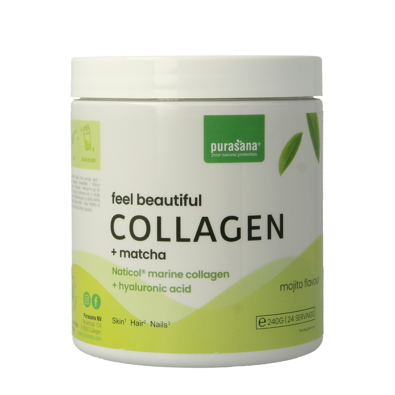 Purasana Collageen matcha feel beautiful 240 Gram