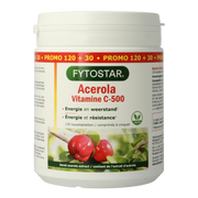 Fytostar Acerola vitamine C 500 kauwtablet 150.00 Kauwtabletten