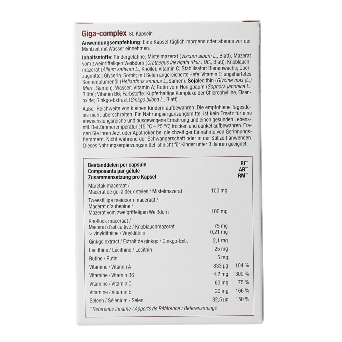 Fytostar Giga complex knoflook 80.00 Capsules