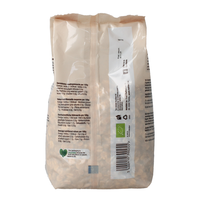 Nutribel 5-korenvlokken bio 500 Gram
