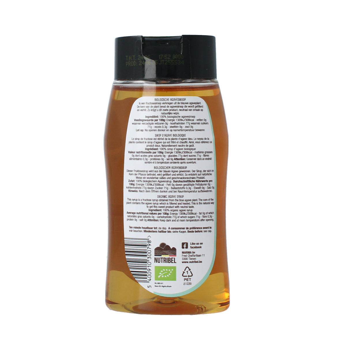 Nutribel Agavesiroop bio 350.00 Gram