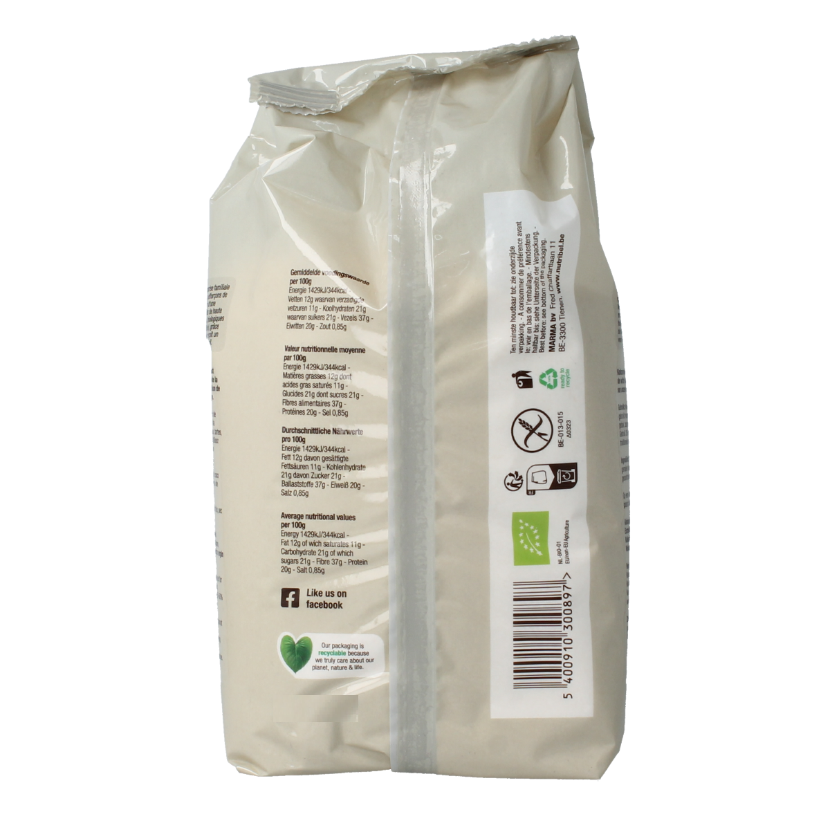 Nutribel Kokosmeel glutenvrij bio 500.00 Gram