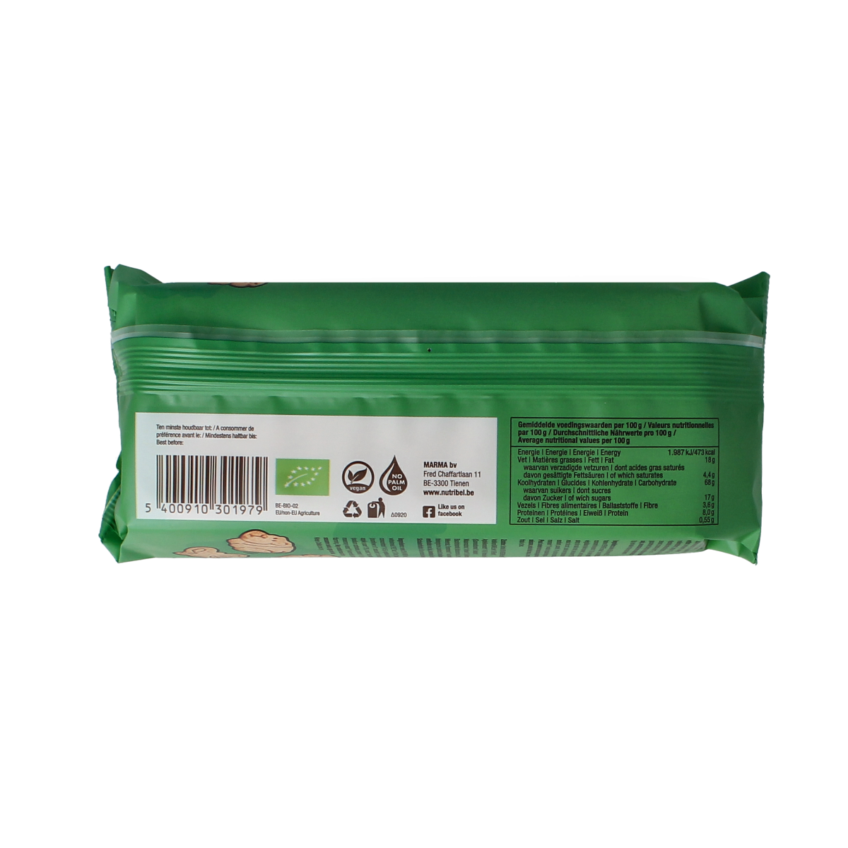 Nutribel Kinderkoekjes appel kaneel bio 140.00 Gram