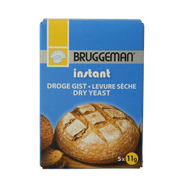 Bruggeman Instant gist (5 x 11 gram) 55.00 Gram