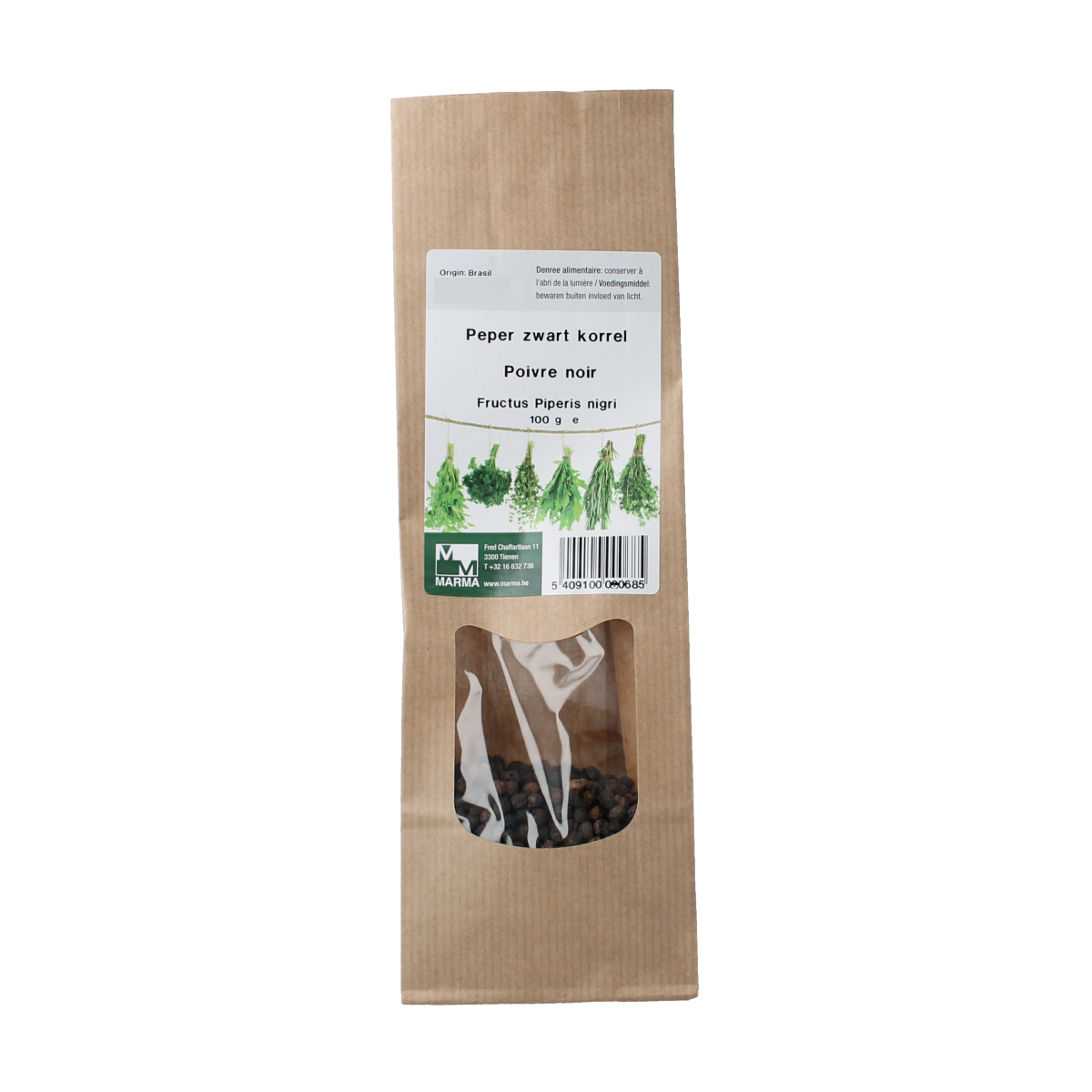 Marma Peper zwarte korrel 100.00 Gram