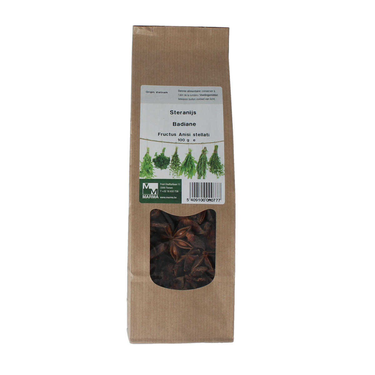 Marma Steranijs hele vrucht 100.00 Gram
