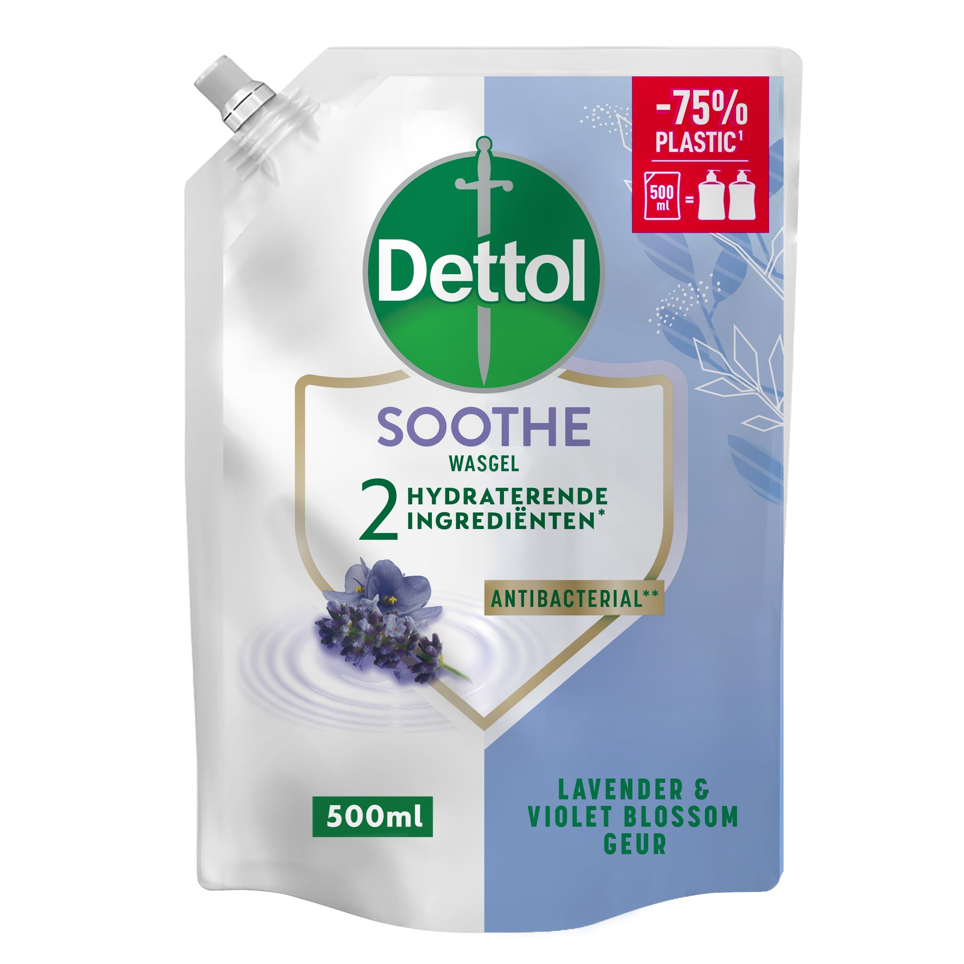 Dettol Refill  handzeep relaxing lavender 500.00 Milliliter