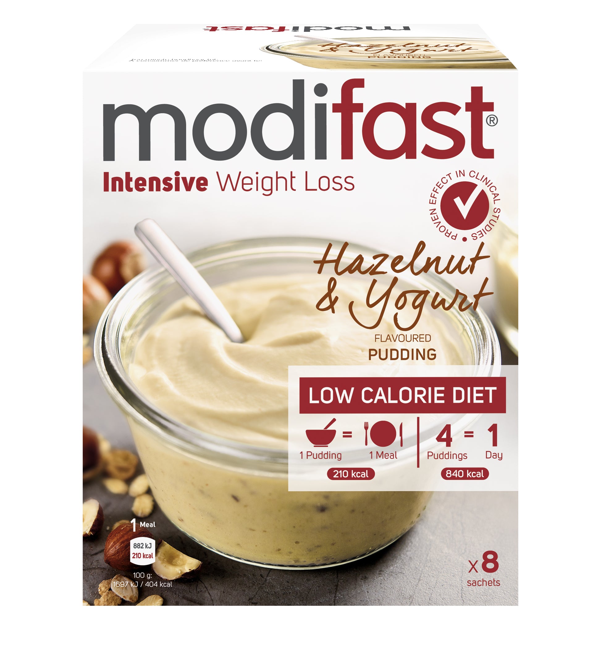 Modifast Op=Op Intensive pudding yogurt hazelnut 440.00 Gram