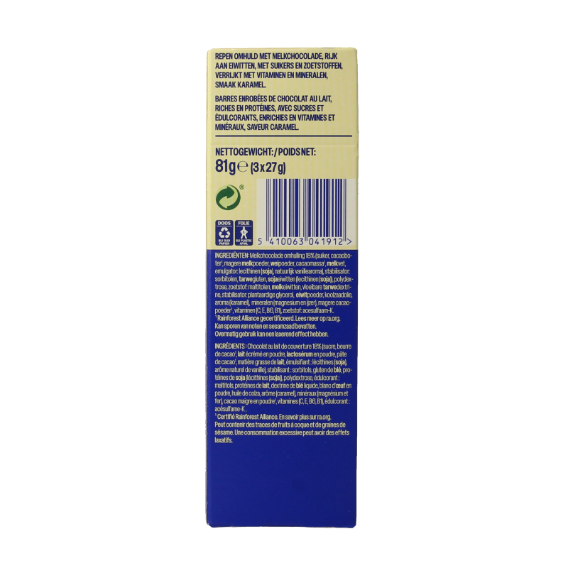 WeCare High protein bars choco caramel 81 Gram