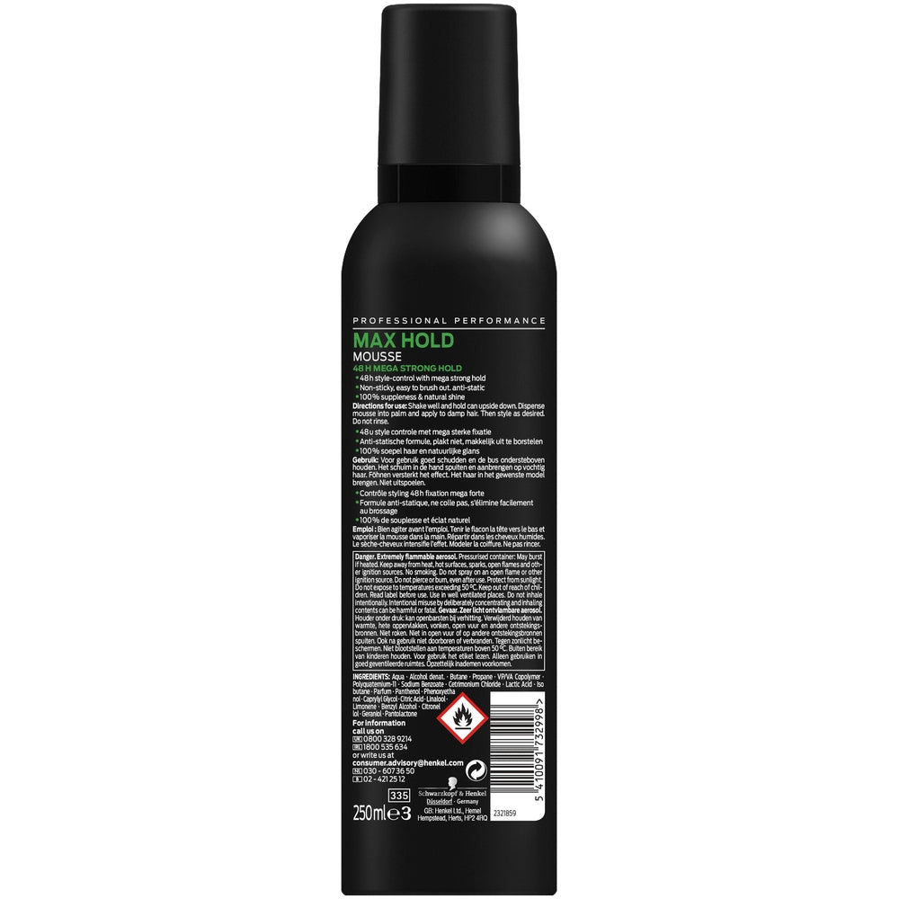 Syoss Max Hold haarmousse 250 Milliliter