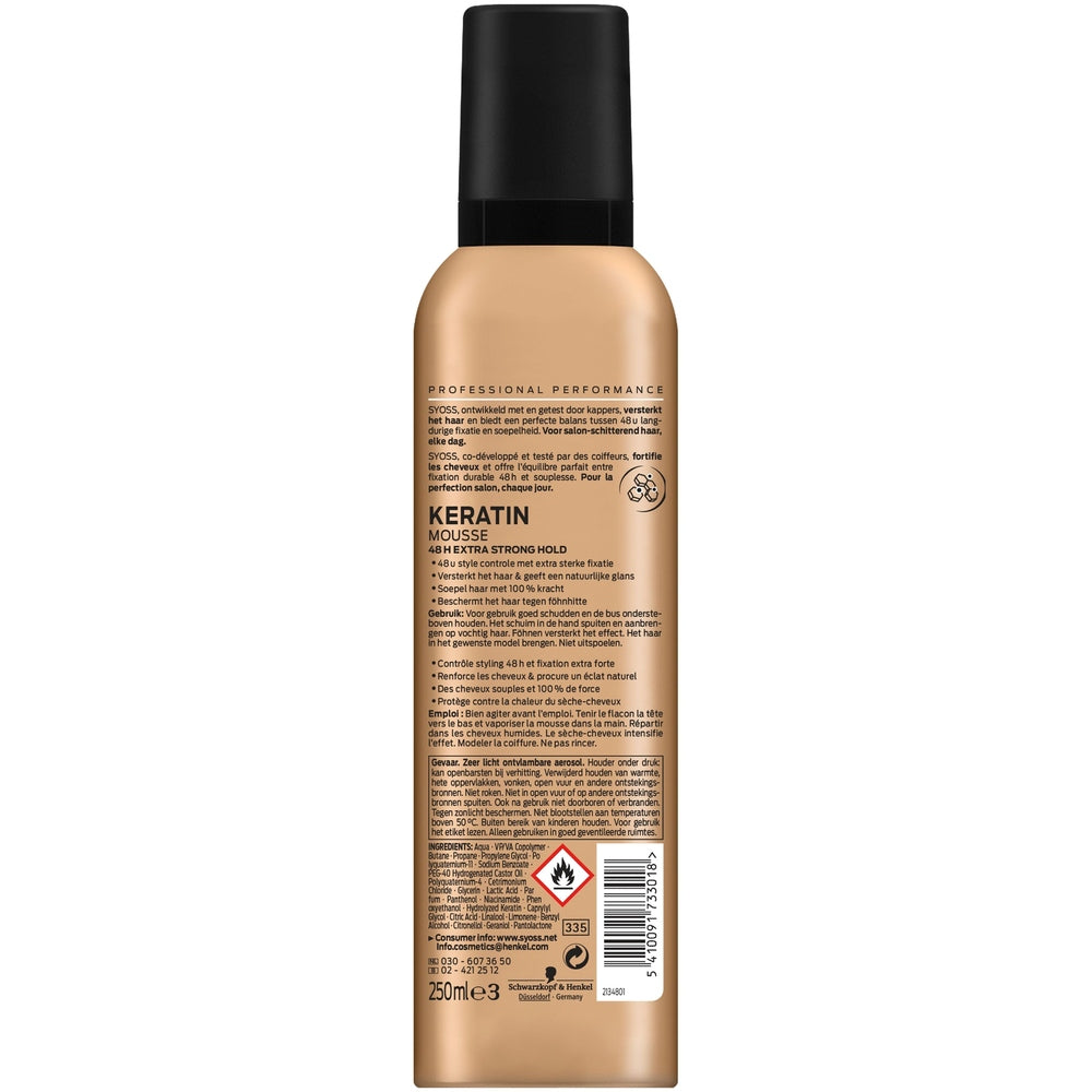Syoss Mousse keratine haarmousse 250 Milliliter