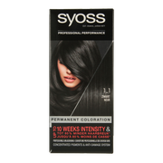Syoss Color baseline 1-1 black haarverf 1 Set