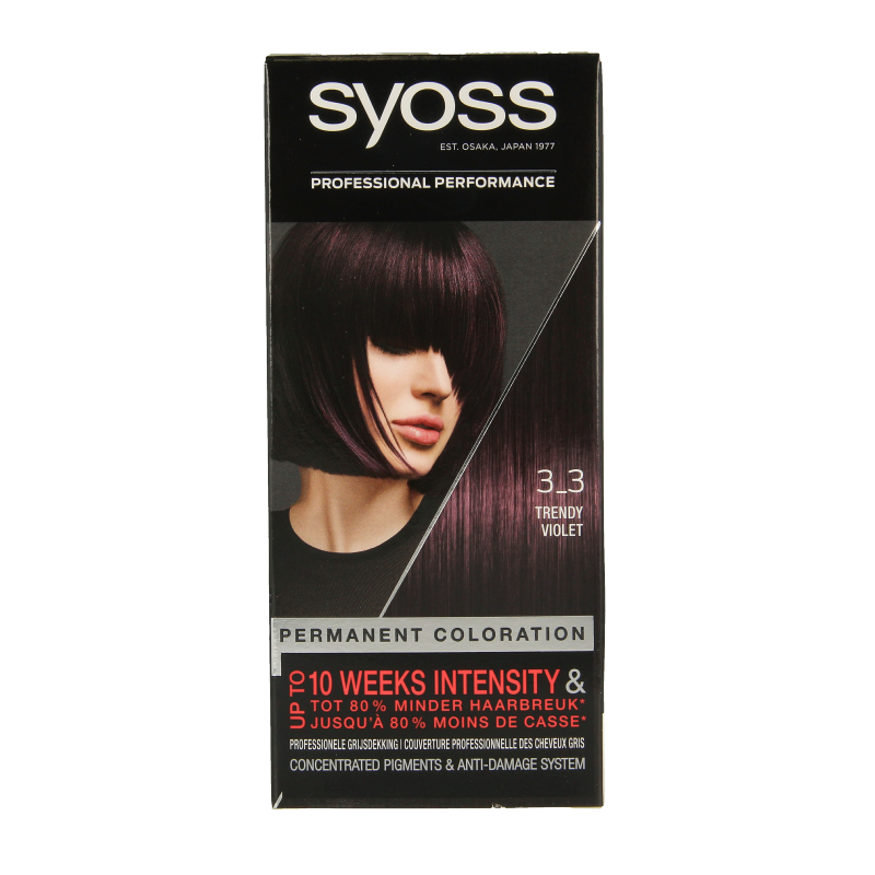Syoss Color baseline 3-3 trendy violet haarverf 1 Set