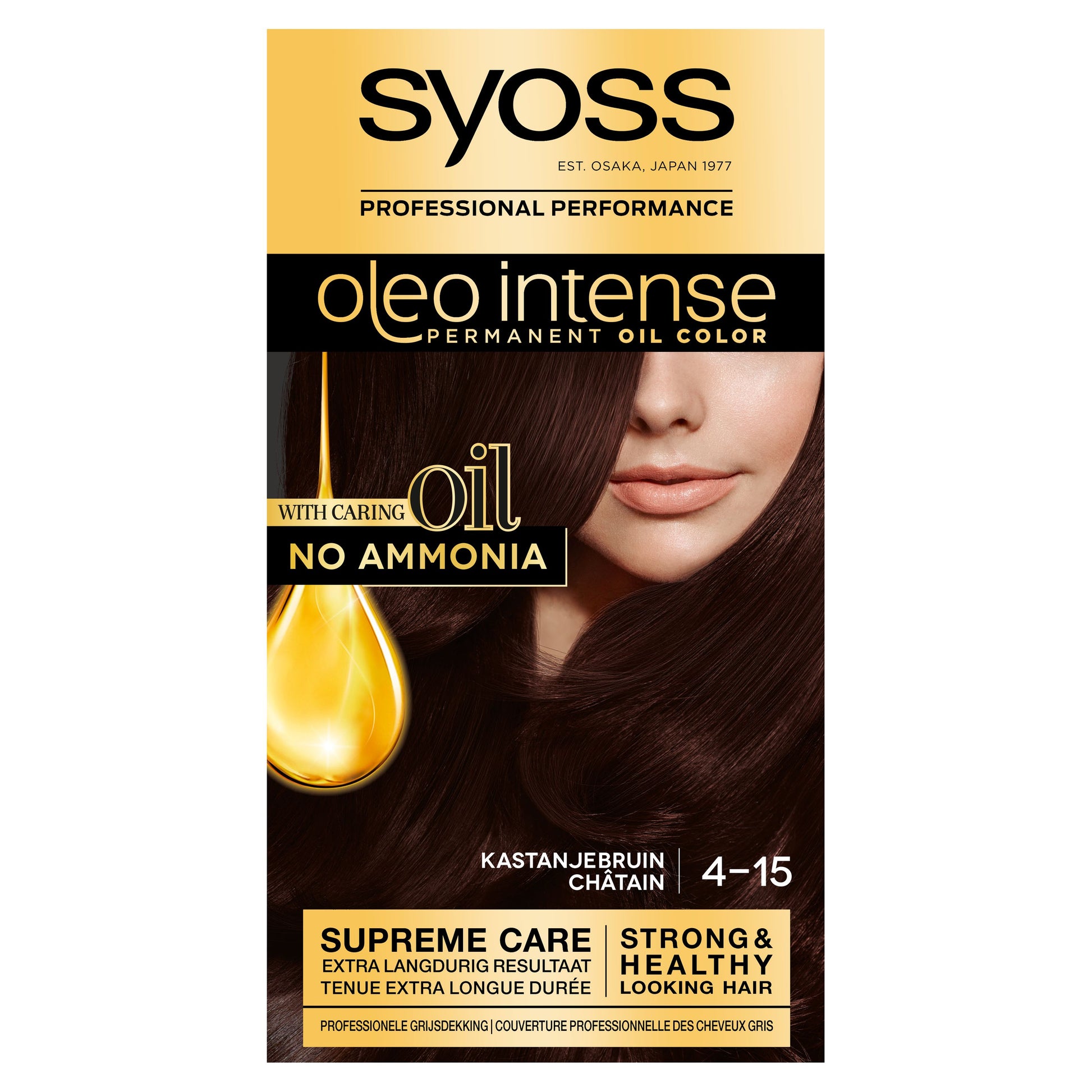 Syoss Color Oleo Intense 4-15 kastanjebruin haarverf  1.00 Set