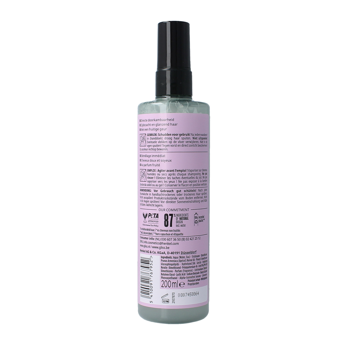 Gliss Kur Anti-klit spray liquid silk gloss 200.00 Milliliter