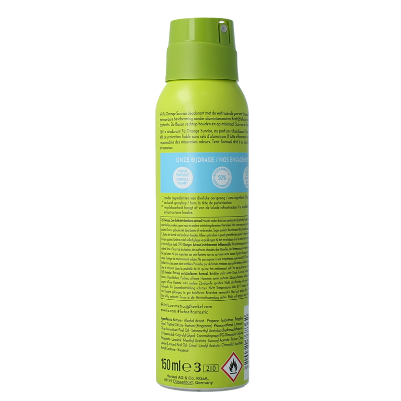 FA Deodorant spray orange sunrise 150 Milliliter