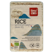Lima Rijstwafels zonder zout dun recht bio 130 Gram