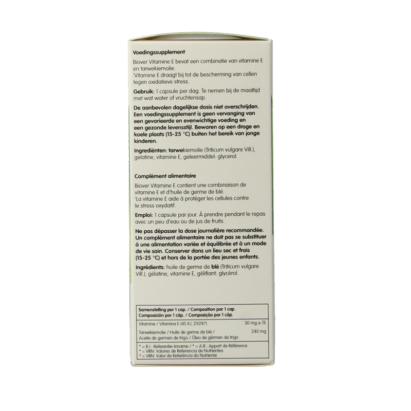 Biover Vitamine E natural 45IE 100 Capsules