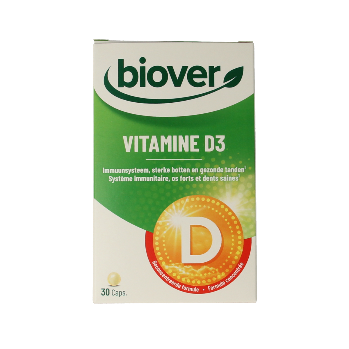 Biover Vitamine D3 30.00 Capsules