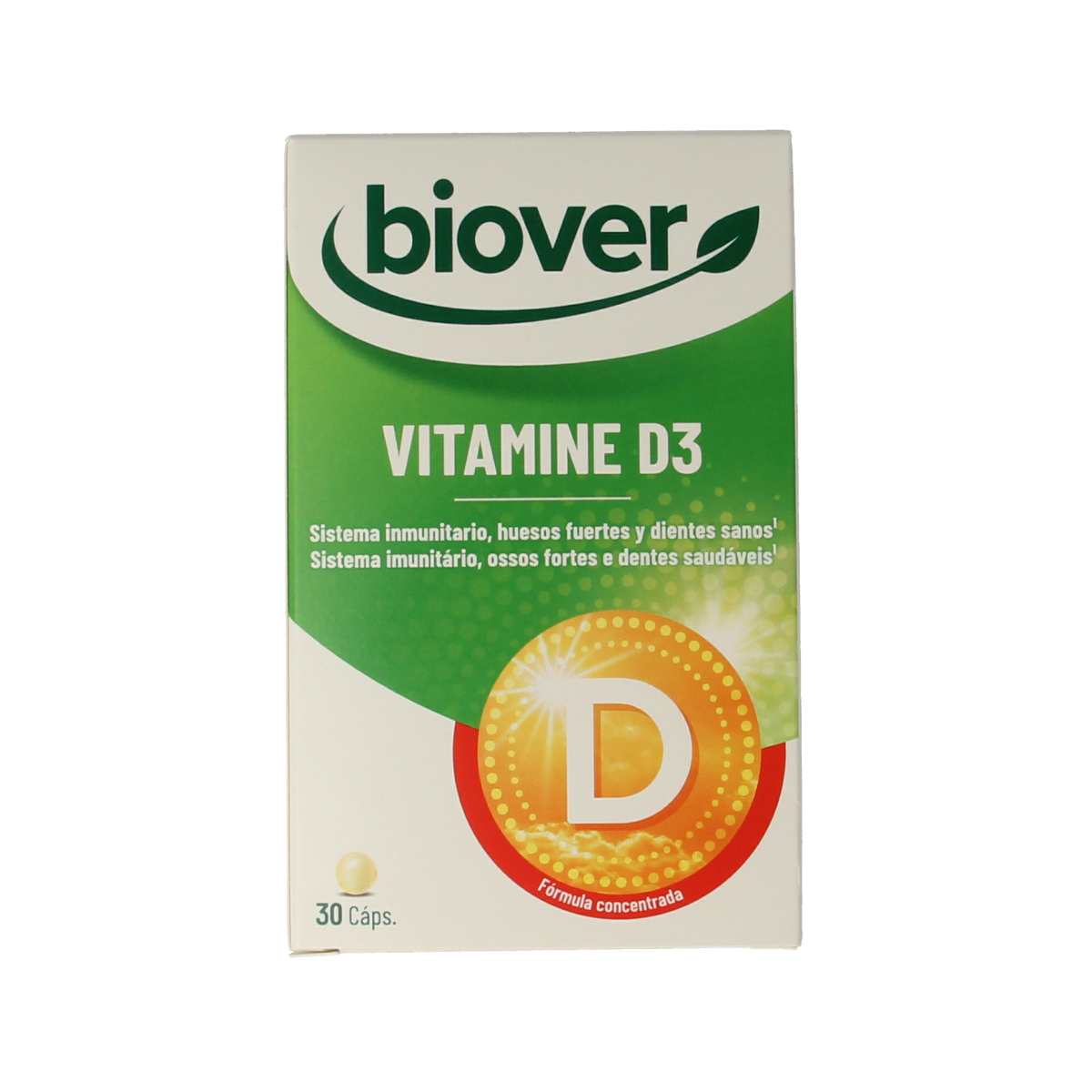 Biover Vitamine D3 30.00 Capsules