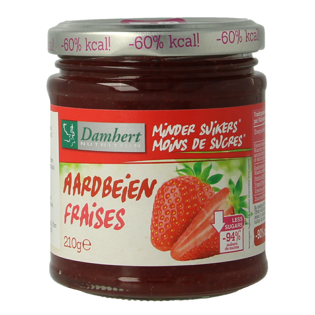 Damhert Confituur aardbei low carb 210.00 Gram