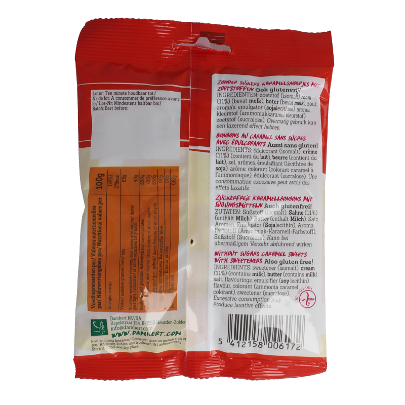 Damhert Babalu butterbonbons 75 Gram