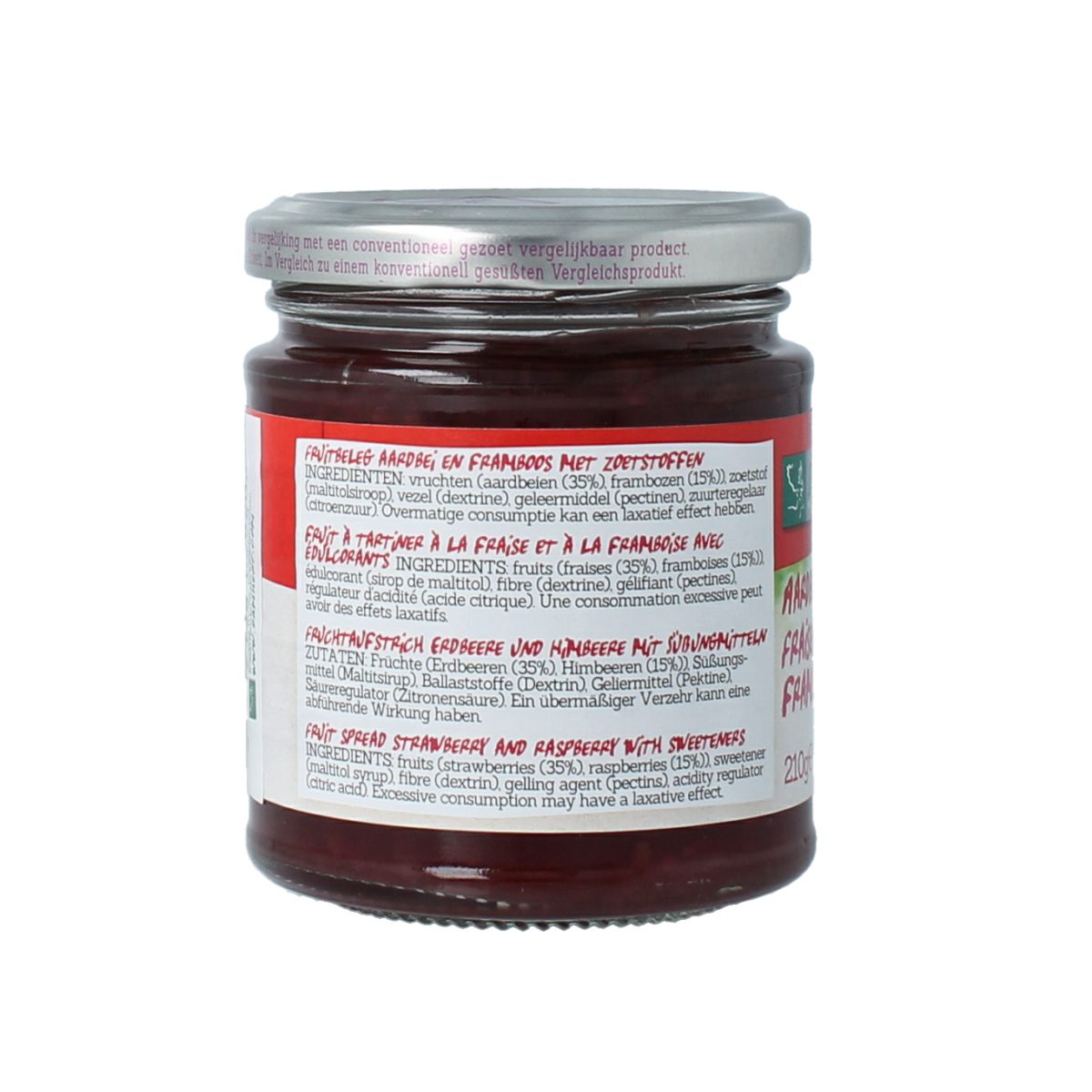 Damhert Confituur aardbei/framboos low carb 210.00 Gram