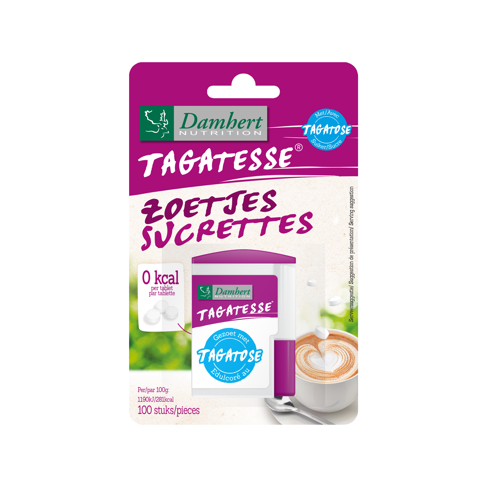 Damhert Tagatesse dispenser bio 100.00 Stuks