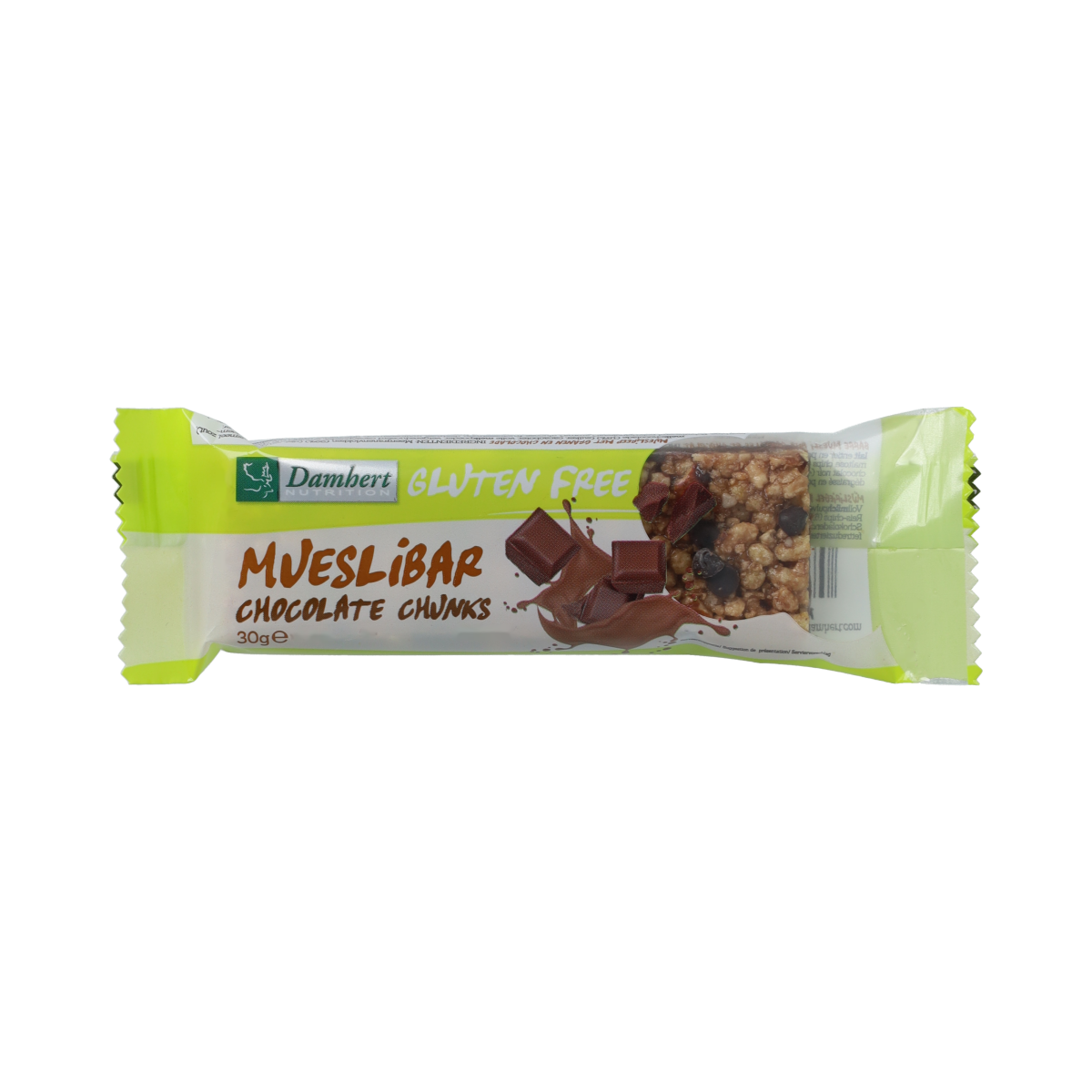 Damhert Mueslireep chocolade glutenvrij 30.00 Gram