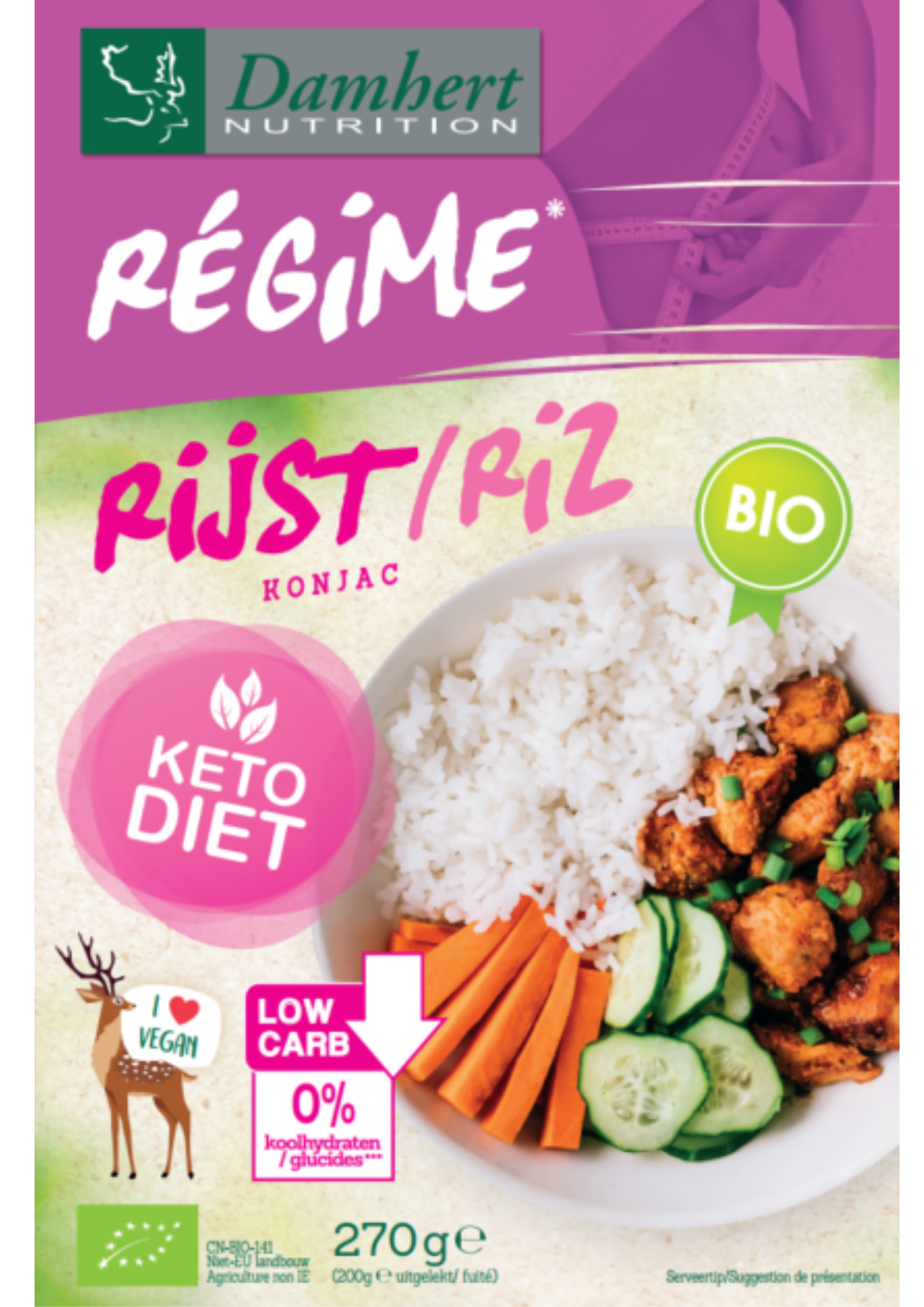 Damhert Regime rijst bio 270 Gram