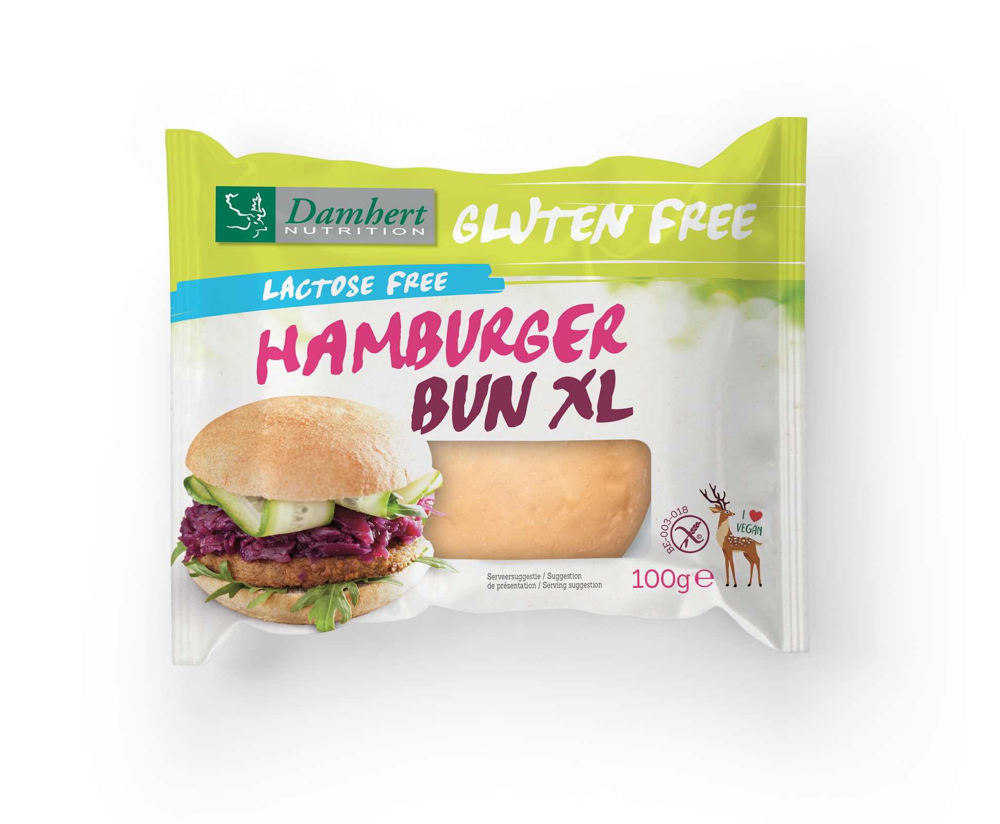 Damhert Hamburger bun XL 100 Gram