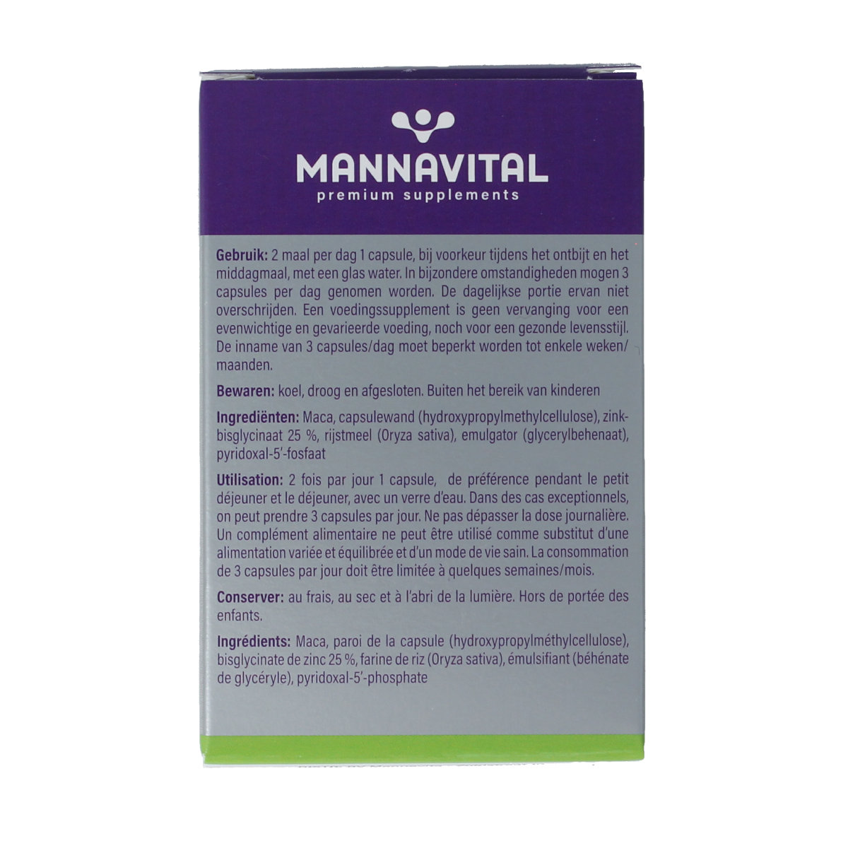 Mannavital Maca platinum 60.00 Vegetarische capsules