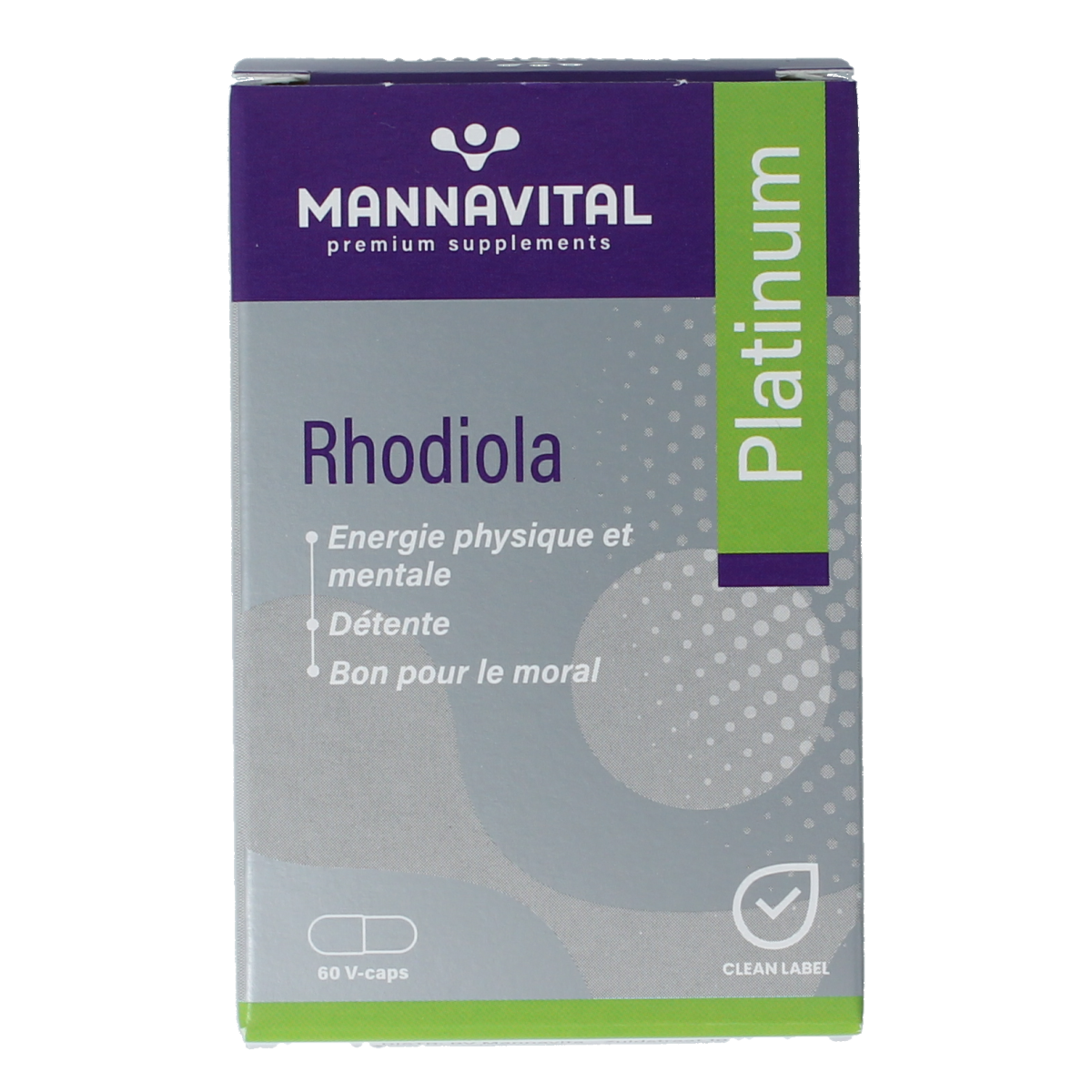Mannavital Rhodiola platinum 60.00 Vegetarische capsules