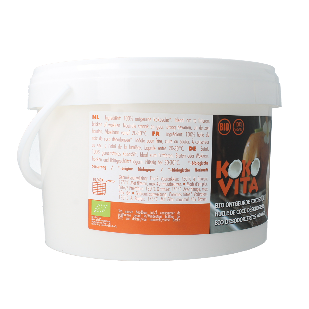 Kokovita Kokosolie geurloos bio 4150.00 Milliliter