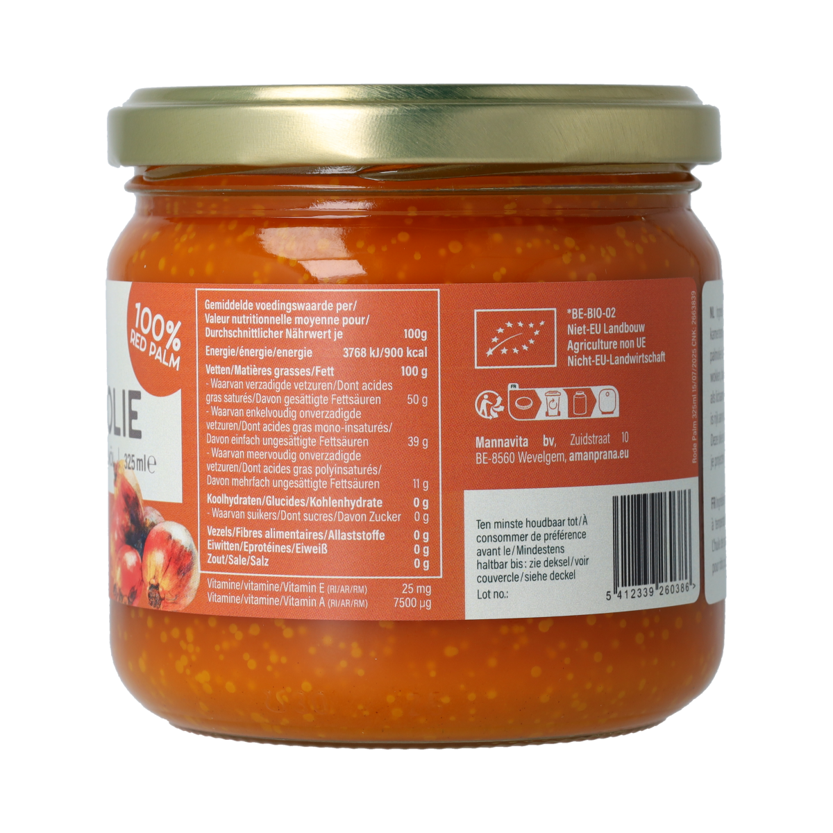 Amanprana Rode palmolie bio 325.00 Milliliter