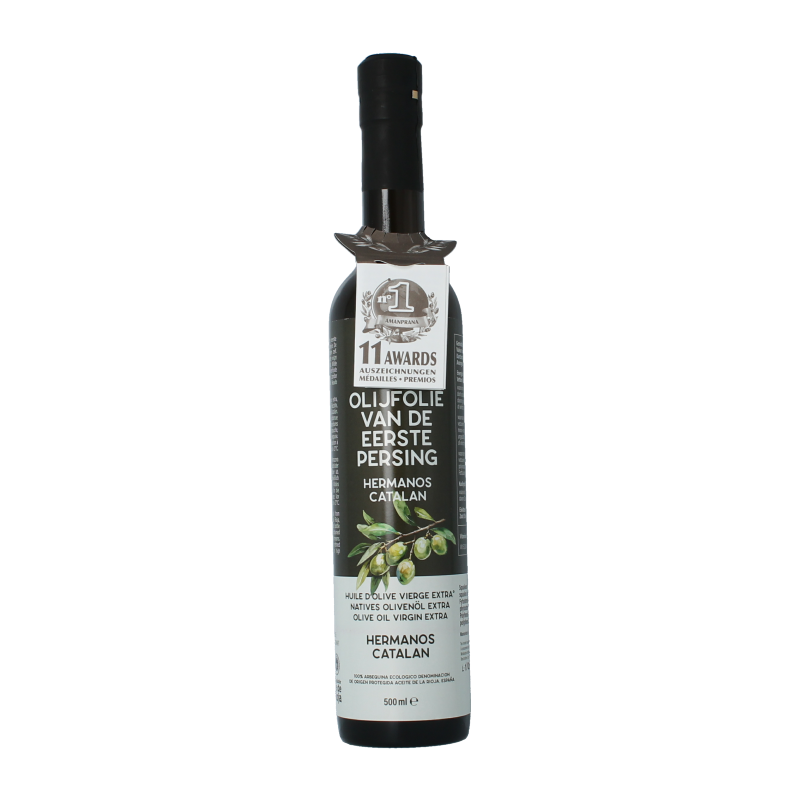 Amanprana Hermanos Catalan olijfolie extra vierge bio 500 Milliliter