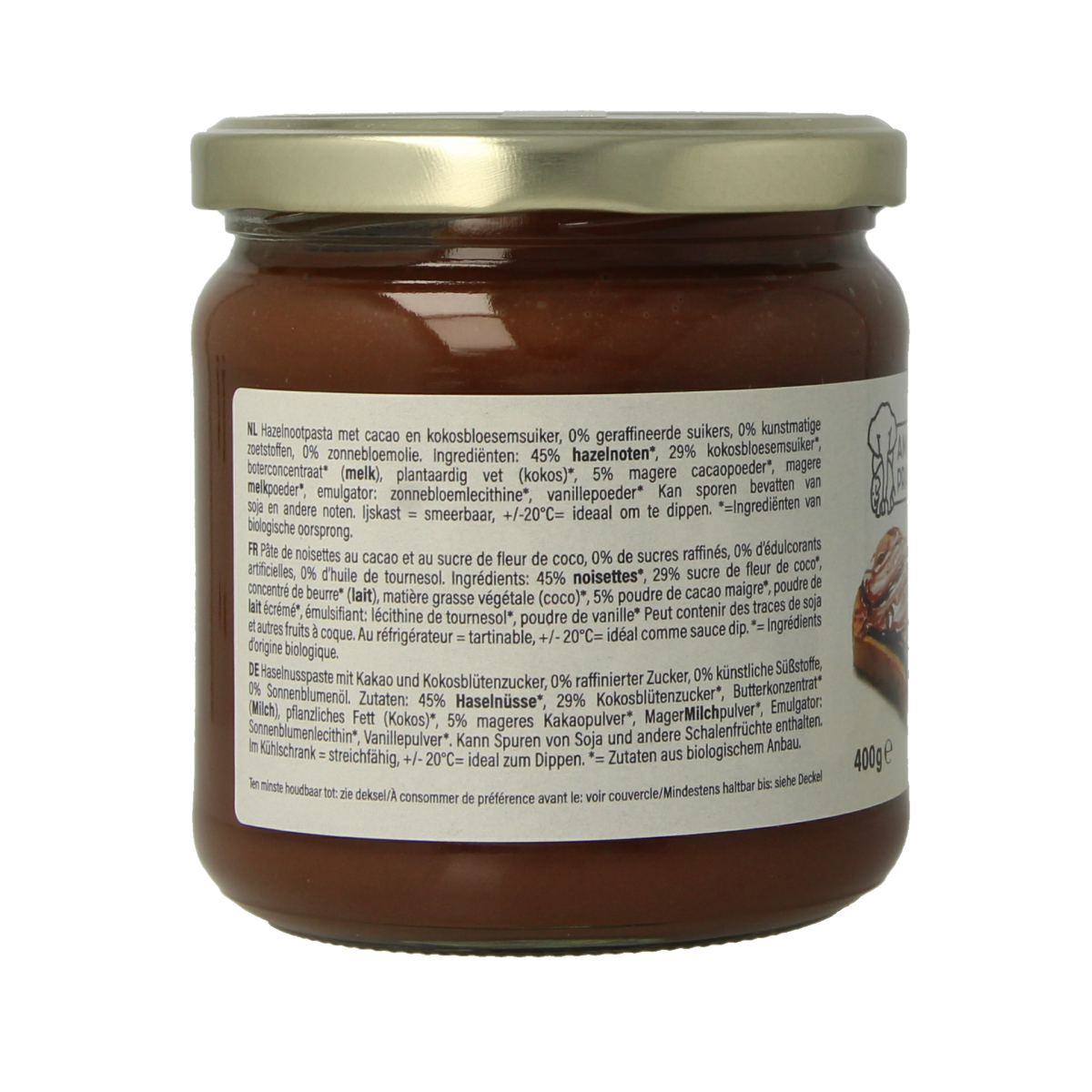 Amanprana I love Belgische choco bio 400.00 Gram