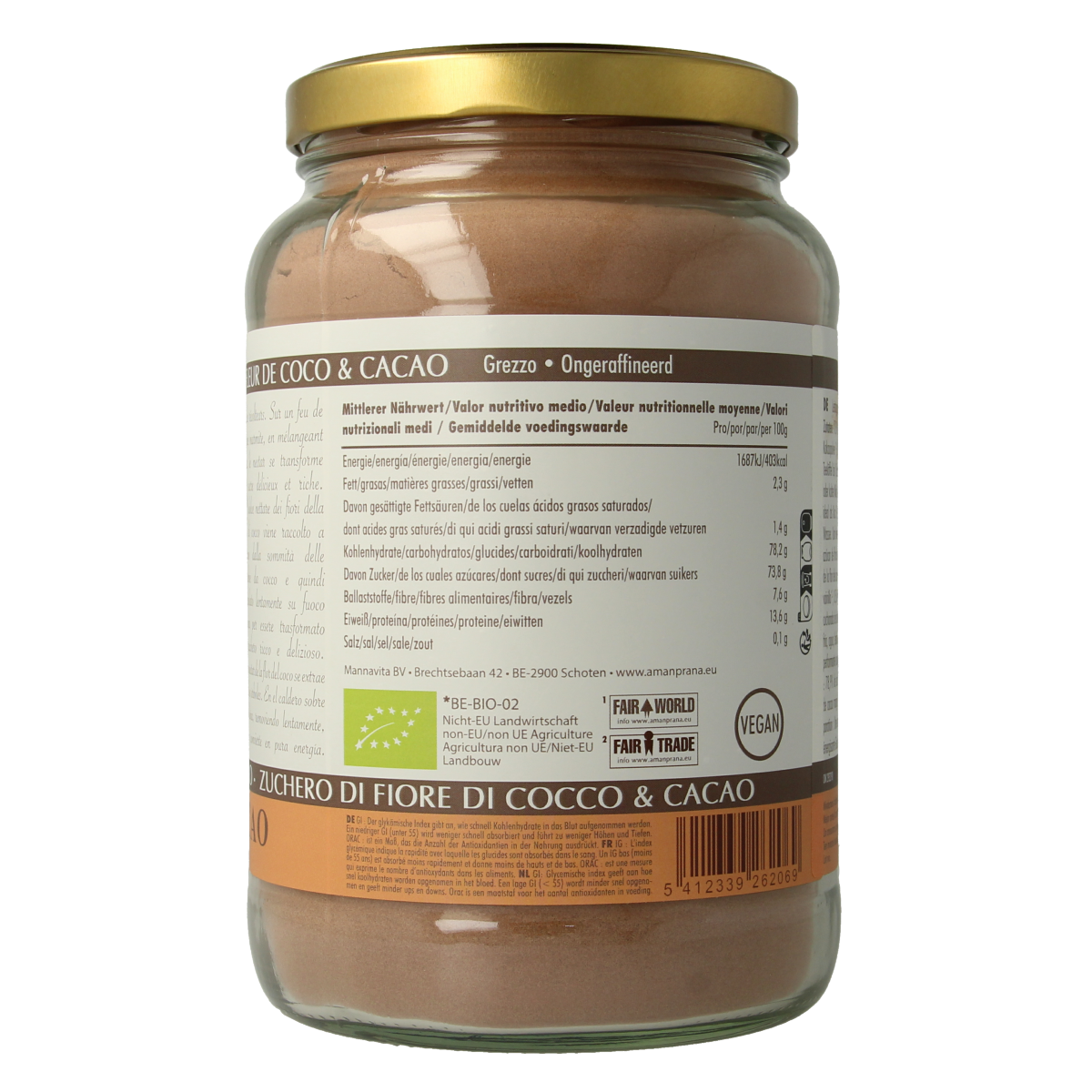 Amanprana Gula java cacao bio 1300.00 Gram
