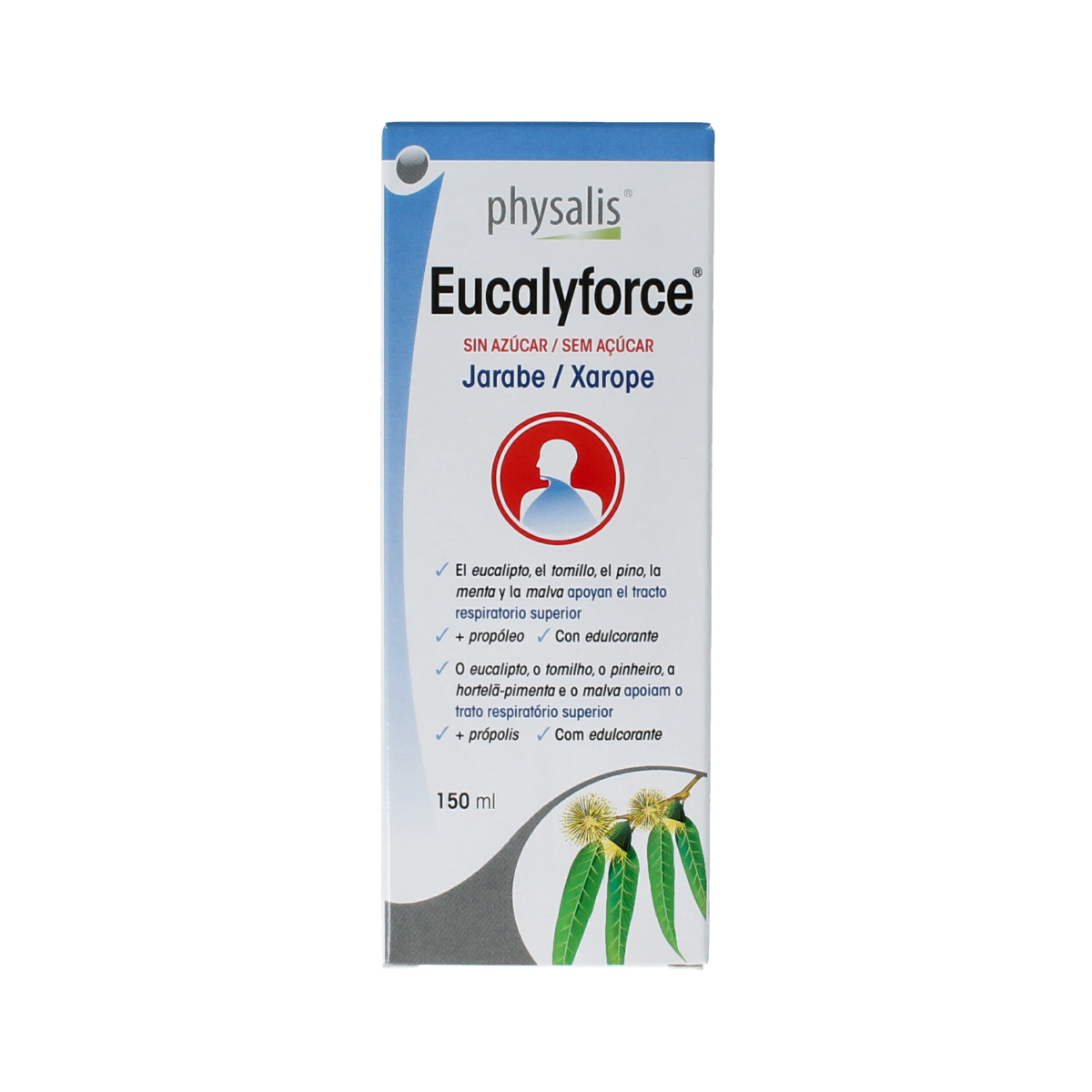 Physalis Eucalyforce siroop suikervrij 150.00 Milliliter
