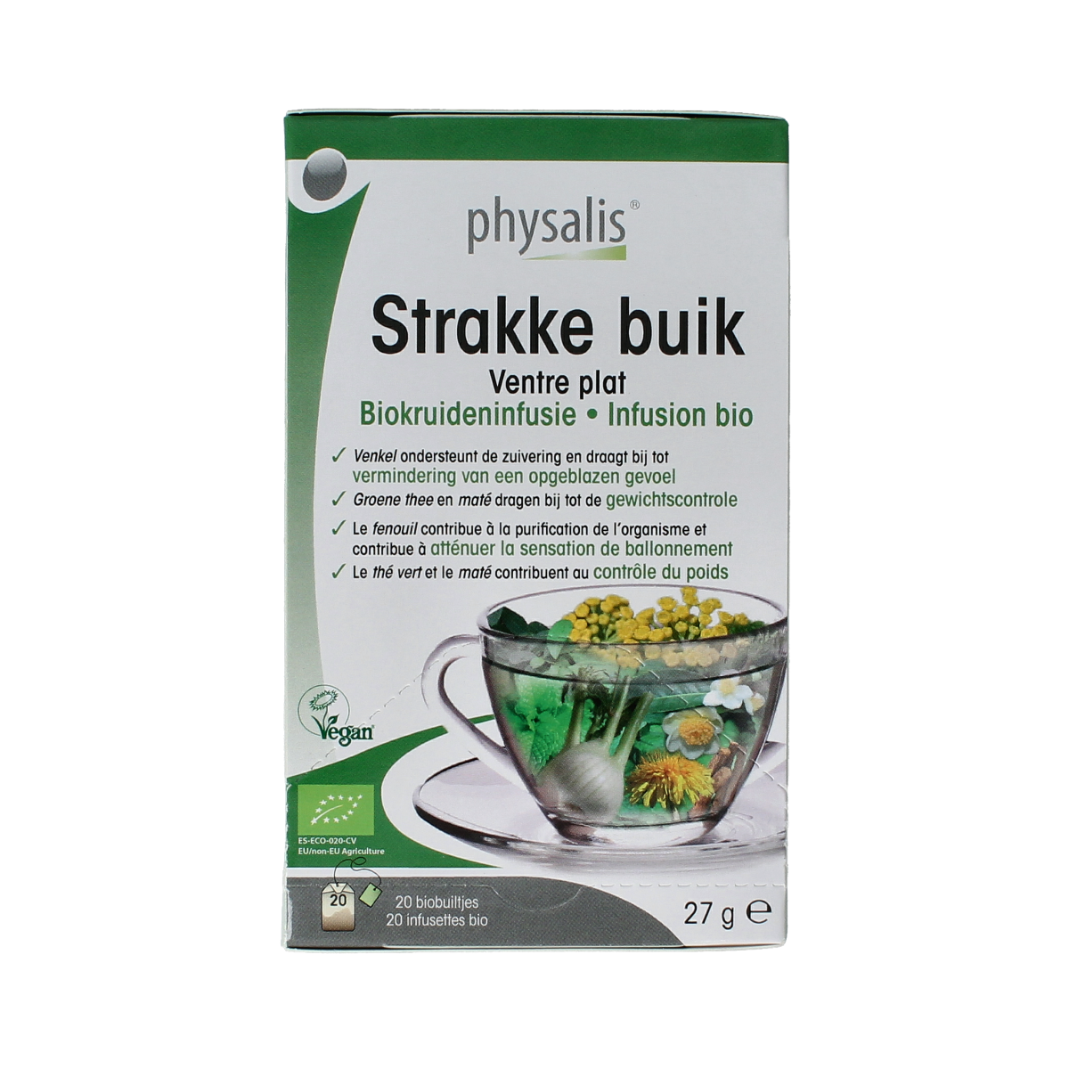 Physalis Strakke buik thee bio 20.00 Zakjes