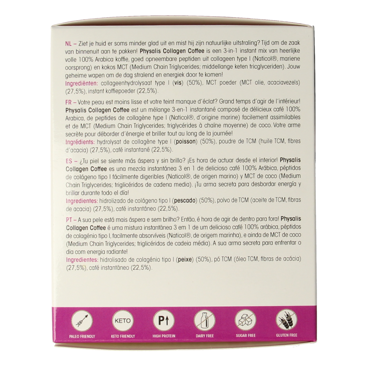 Physalis Collagen coffee fos 10 gram 12.00 Stuks