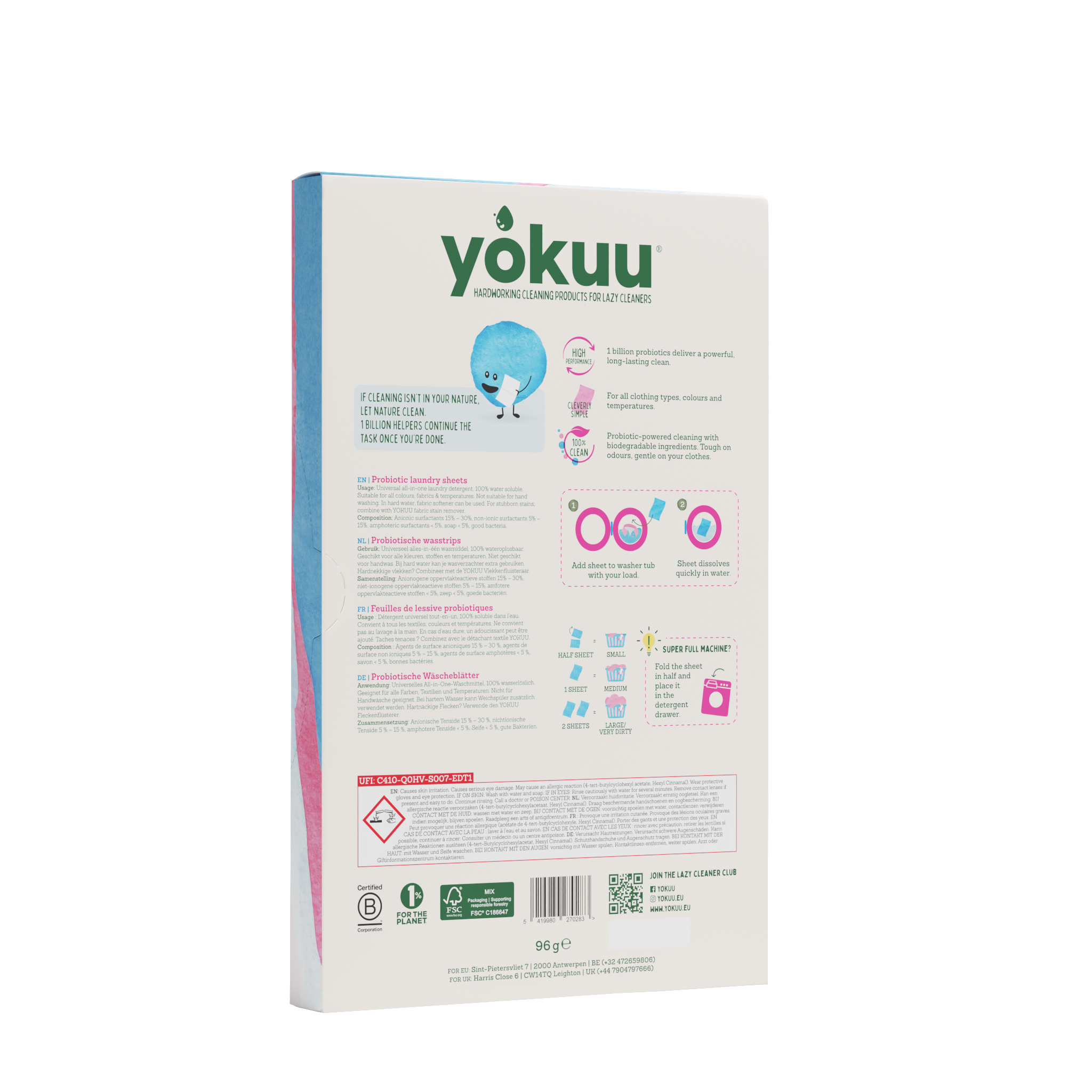 Yokuu Wasstrips 0% fragrance 96 Gram
