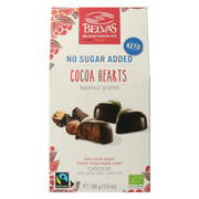 Belvas Choco hart hazelnoot praline bio 100 Gram