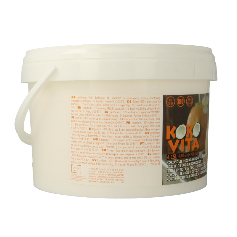 Kokovita Kokosolie geurloos bio 4150 Milliliter