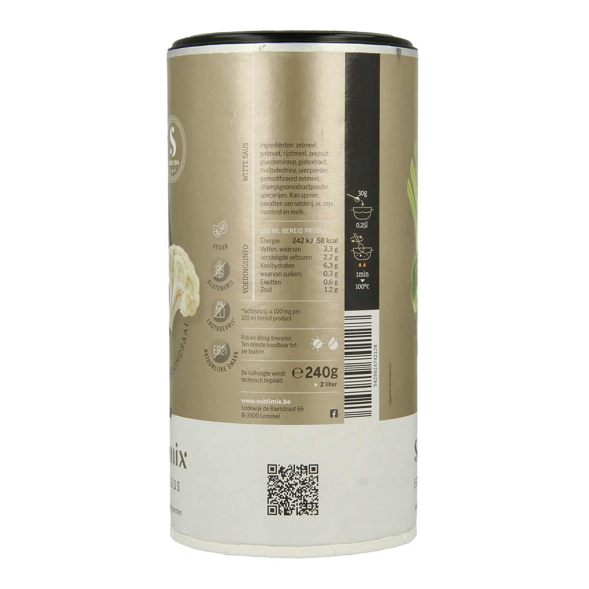 Sublimix Witte saus glutenvrij  240.00 Gram