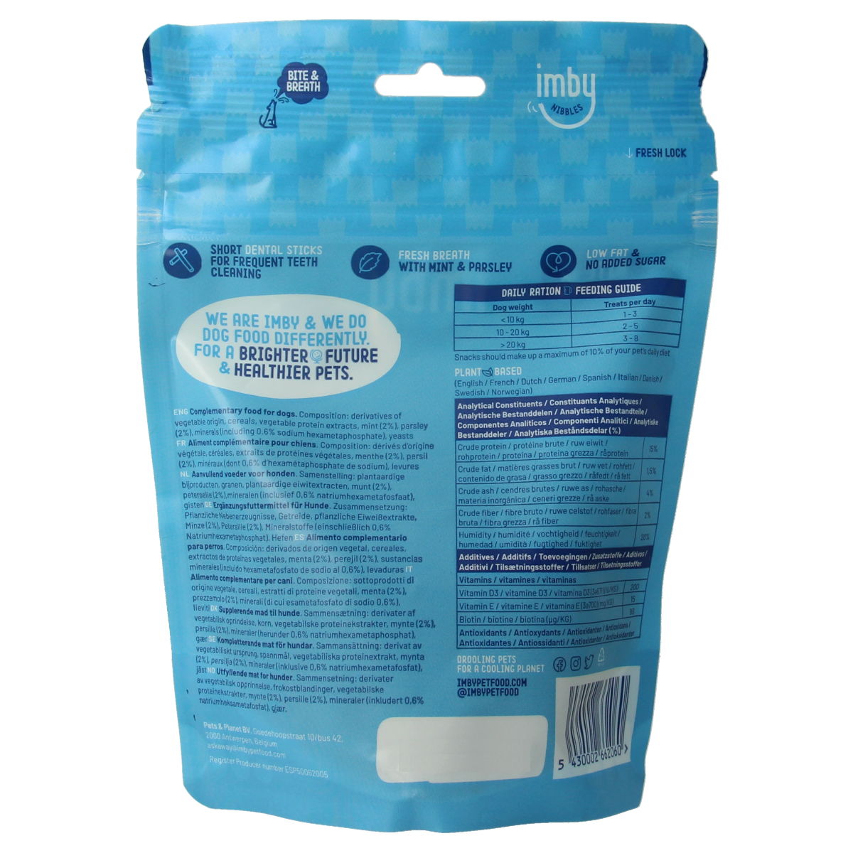 Imby Pet Food  Hondensnack dental stick vegan 100.00 Gram